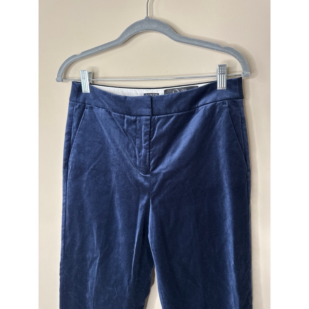 NWT J. Crew Blue Velvet Kate Pants Size 2 Tall - Picture 4 of 5